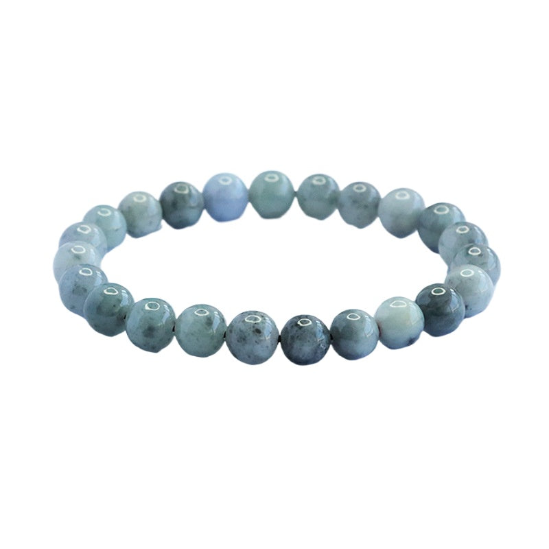 Dark Jadeite Round Bead 7 mm Bracelet
