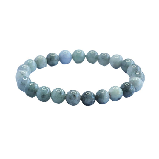 Dark Jadeite Round Bead 7 mm Bracelet