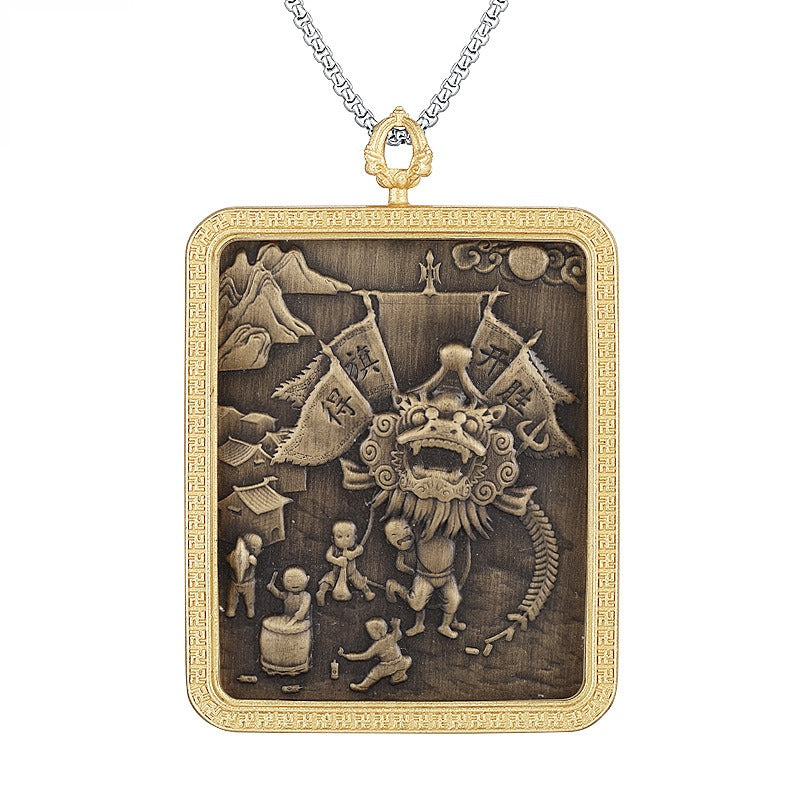 Titanium Steel Necklace – Statement Dragon Pendant
