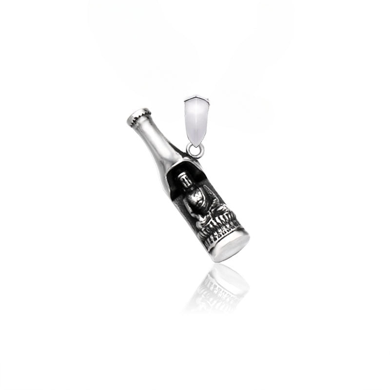 Unique Titanium Steel Buddha Pendant Bottle Opener - Trendy European & American Jewelry for Men