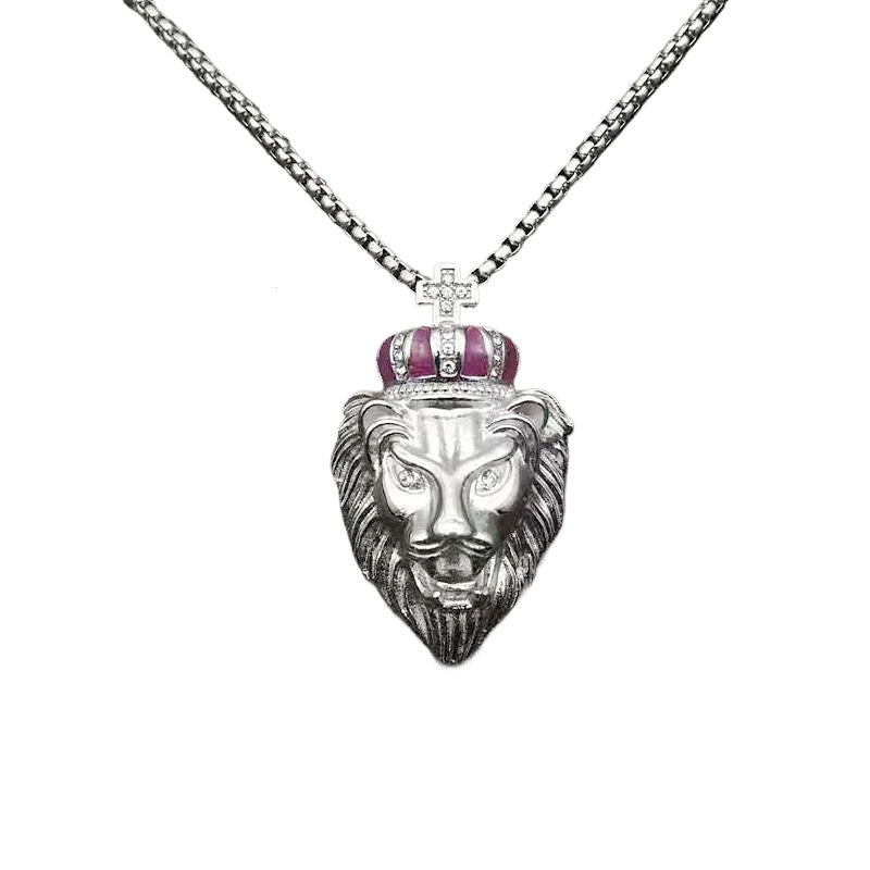 Gold-Plated Stainless Steel Necklace – Elegant Lion Head