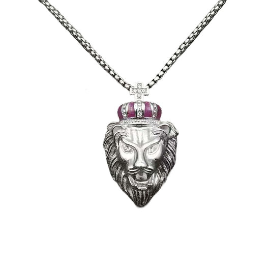 Gold-Plated Stainless Steel Necklace – Elegant Lion Head