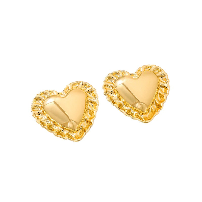 Planderful Vienna Verve Earrings – Elegant Gold Big Love Design