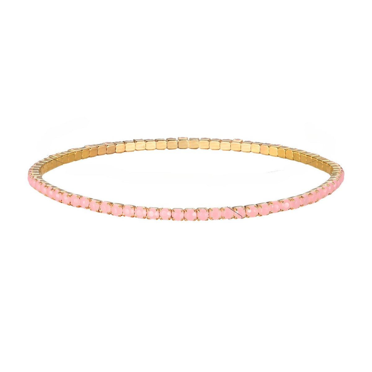 Copper Zircon Bracelet Pink White Bohemian Ladies