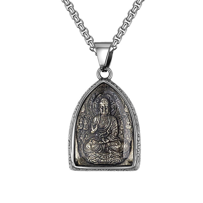 Stainless Steel Necklace – Vintage Zodiac Pendant