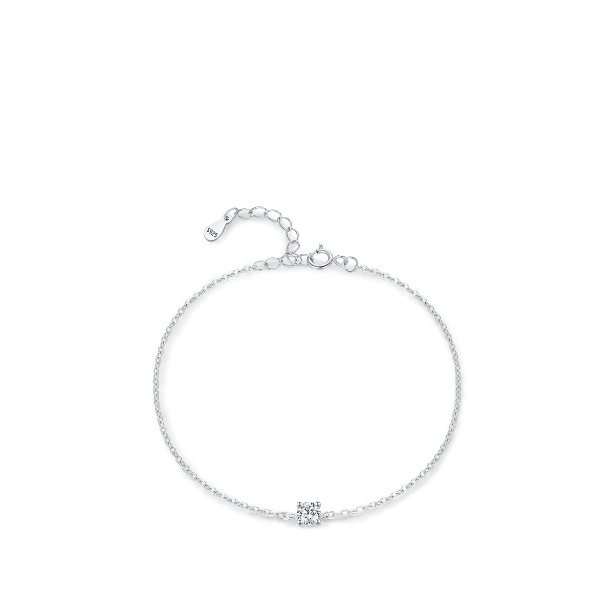 925 Sterling Silver Moissanite Stacking Bracelet