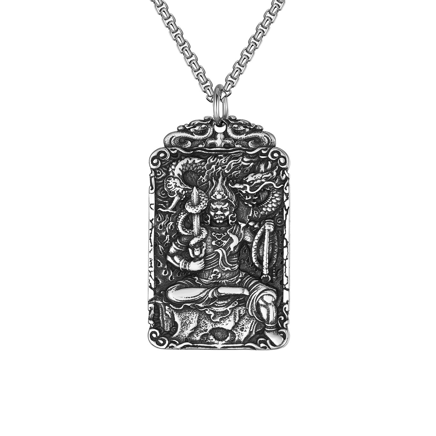 Steel Necklace - Elegant Buddha Bodhisattva Eight Gods