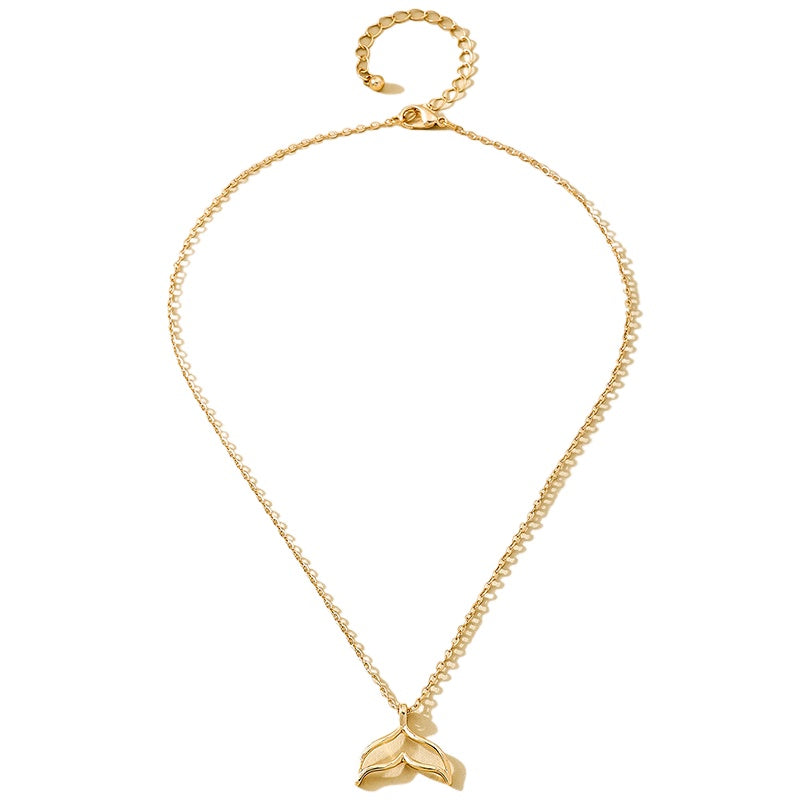 Planderful Vienna Verve Necklace – Stylish Metal Hollow Mermaid Tail Design