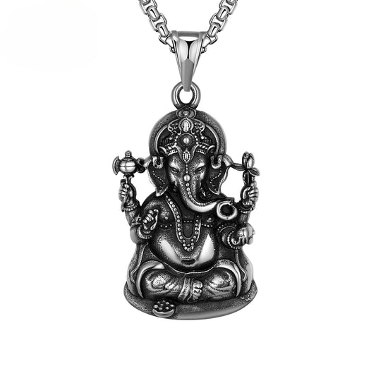 Stainless Steel Necklace – Elegant Buddha Pendant Handmade Thai Jewelry By Planderful