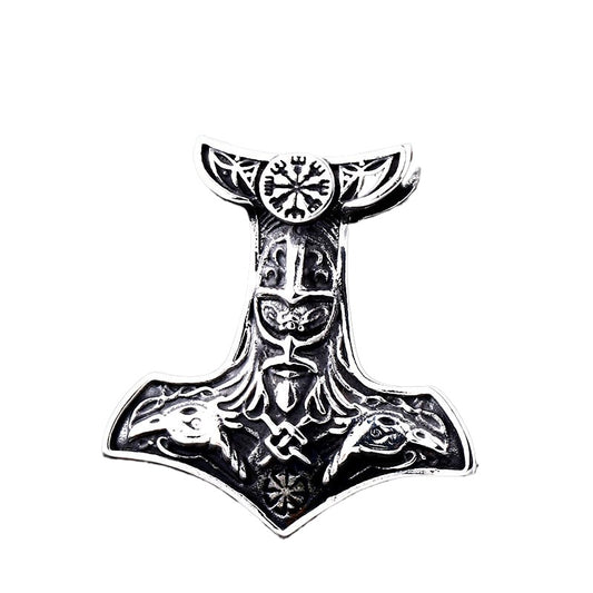 Titanium Steel Nordic Viking Totem Pendant for Men - Retro European and American Accessories Wholesale