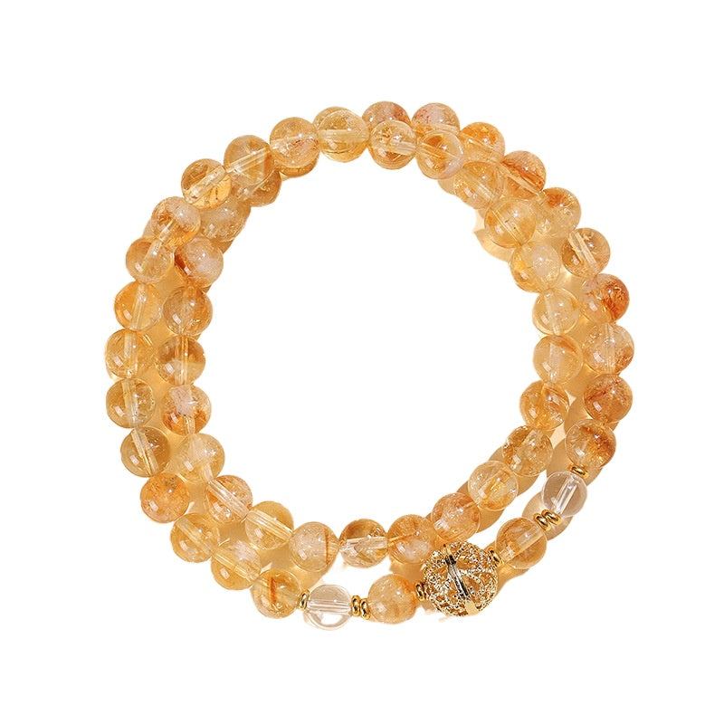 Planderful Fortune's Favor Bracelet – Elegant Natural Yellow Crystal Design