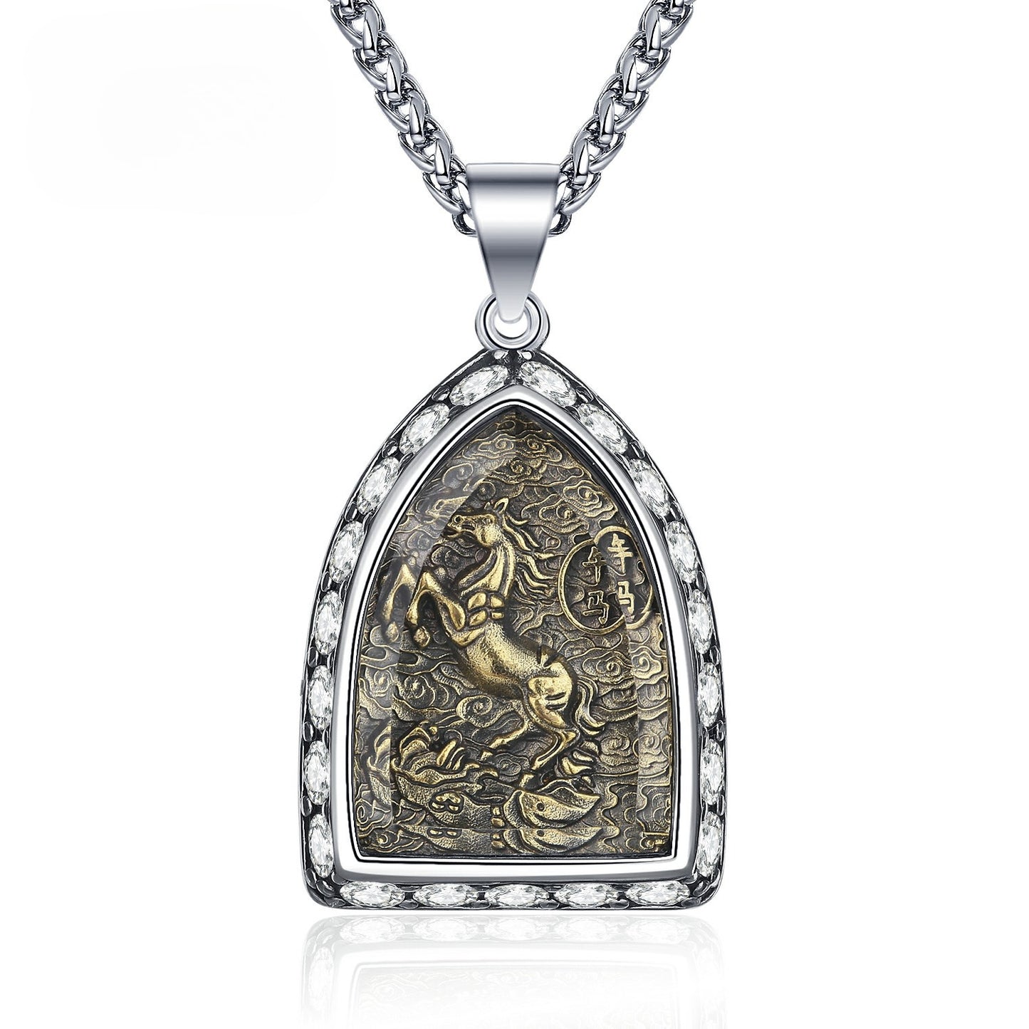 Steel Necklace – Luxury Zodiac Amulet Pendant