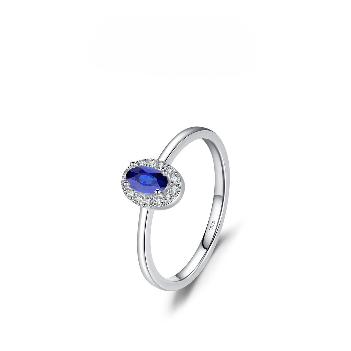 925 Sterling Silver Multicolor Oval Stone Ring