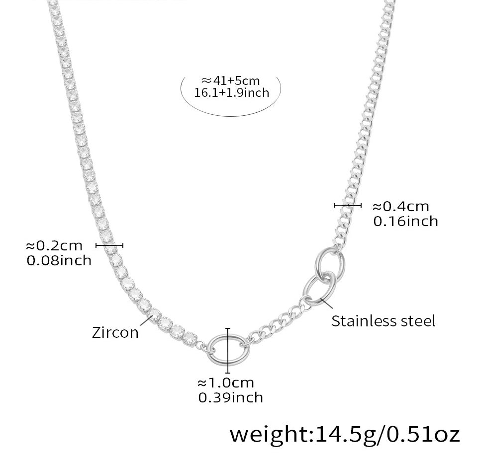 Planderful Dancing Girl Collarbone Necklace 5A Zircon Women