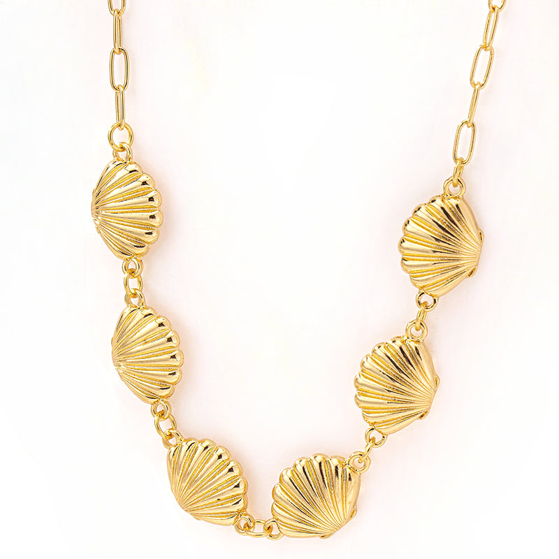 Planderful Vienna Verve Necklace – Fashionable Metal Shell Design