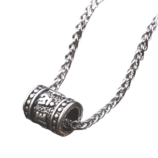 Planderful Stainless Steel Mantra Pendant Necklace Unisex Everyday Wear Minimalist Daily Reminder Gift