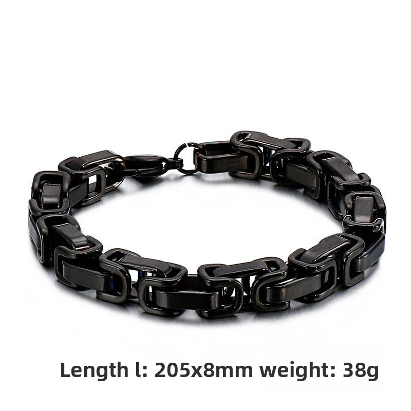 Men's Titanium Steel Handmade Emperor Chain – Stainless Steel Return Bracelet