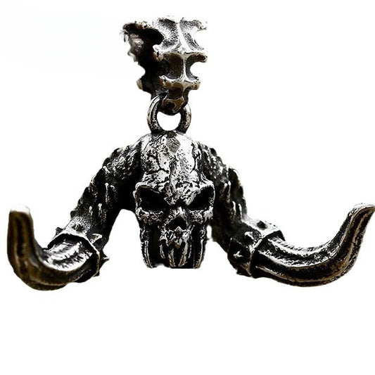 Retro Skull Titanium Steel Pendant for Men - Punk Hip Hop Jewelry