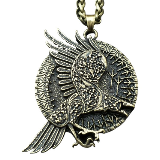 Viking Crow Talisman Necklace from Norse Legacy Collection