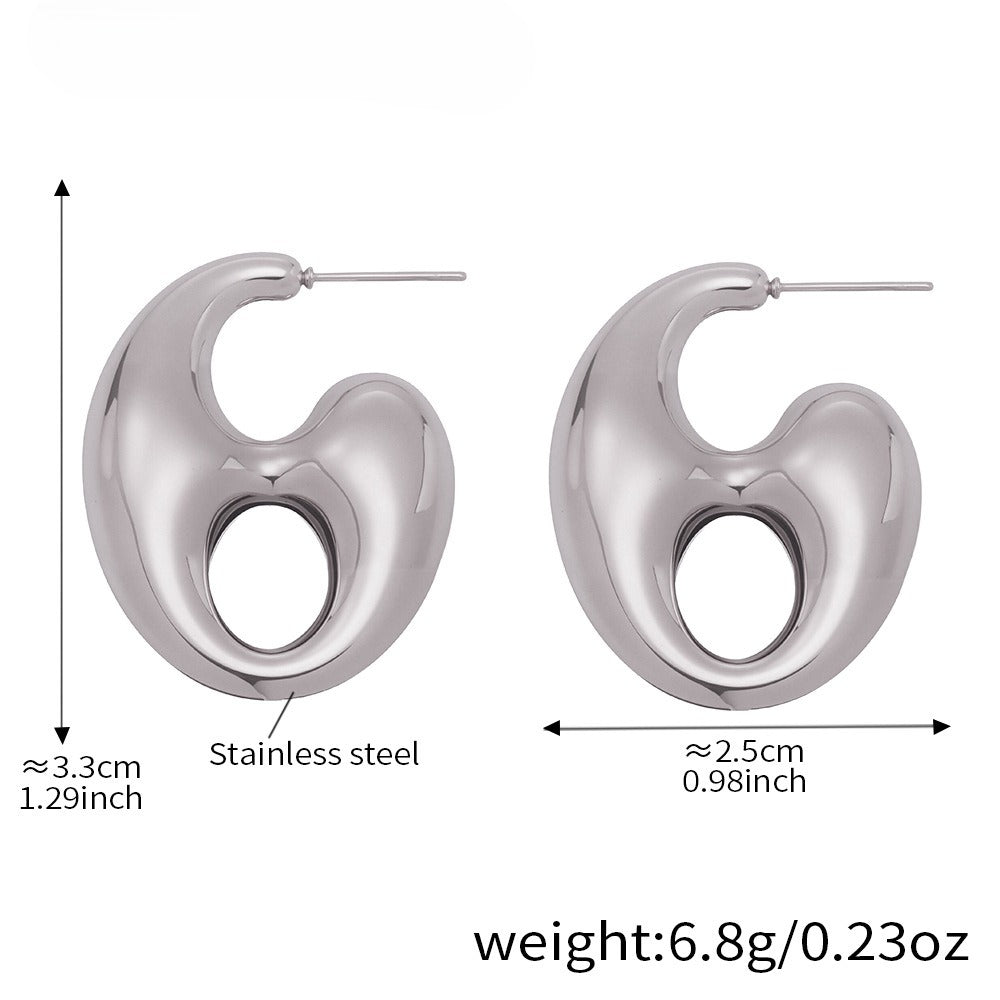 Planderful Coffee Bean Earrings Stylish 18K Gold for Women