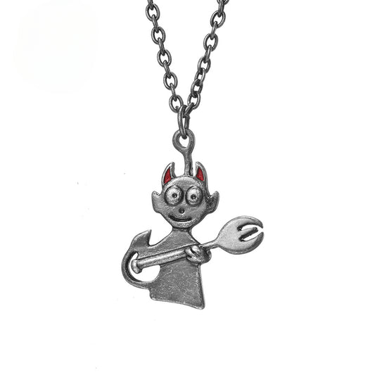 Japanese Trendy Brand Devil Angel Hip Hop Necklace for Men
