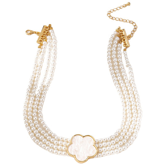 Planderful Vienna Verve Necklace – Elegant Imitation Pearl Design