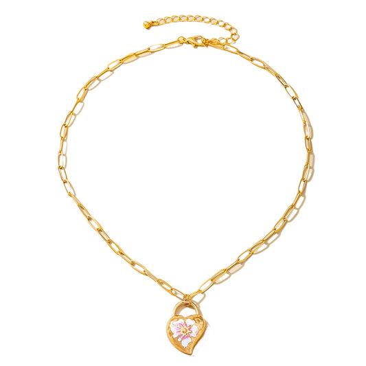Planderful Vienna Verve Necklace – Cute Heart Metal Lock Design