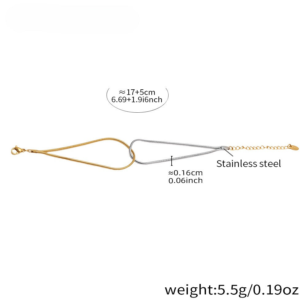 Planderful Stainless Steel Rope Knot Bracelet Everyday Wear