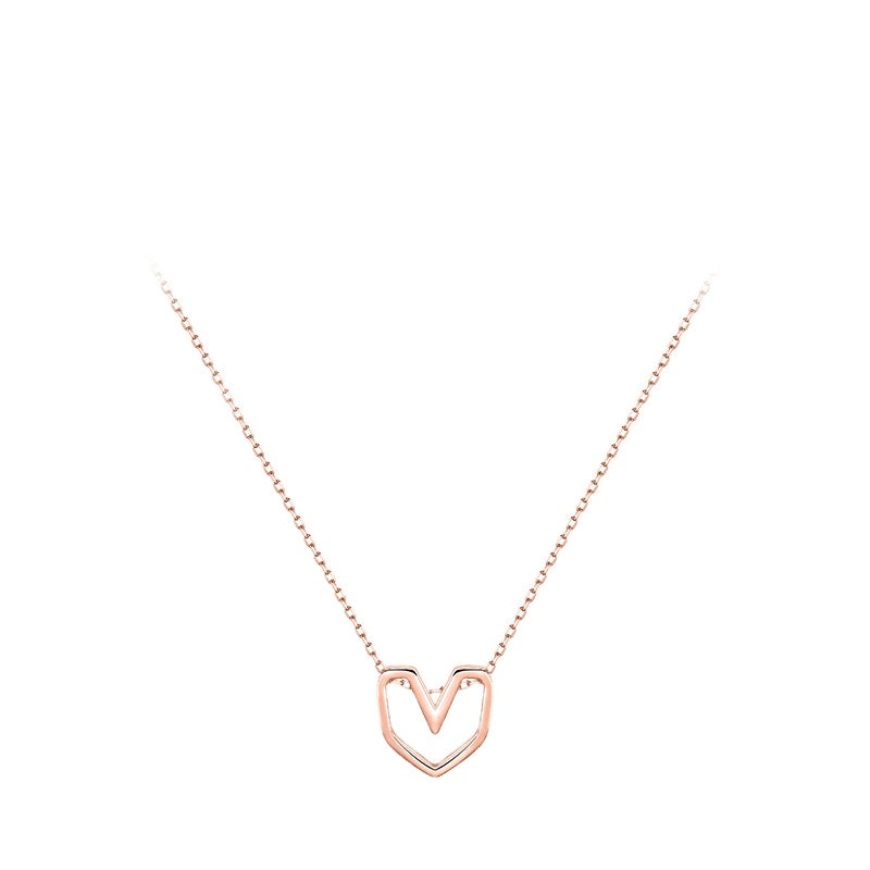 Everyday Genie S925 Sterling Silver Necklace - Japanese Style, Sweet and Trendy Love Collar Chain