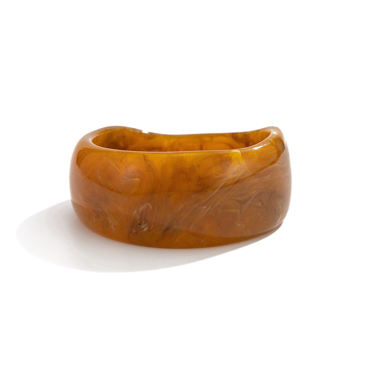Planderful Vienna Verve Retro Resin Wide Bracelet For Bold Women Statement Jewelry