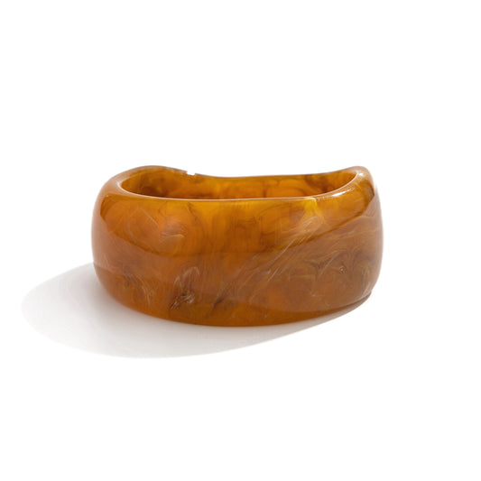 Planderful Vienna Verve Retro Resin Wide Bracelet For Bold Women Statement Jewelry