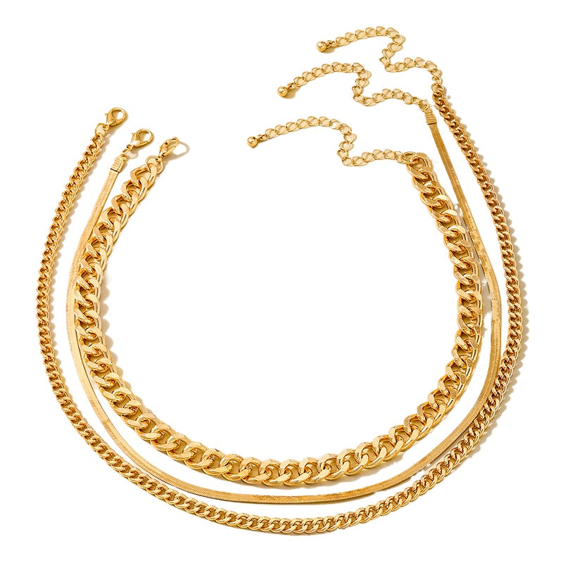 Planderful Vienna Verve Necklace – Minimalist Multilayer Metal Design