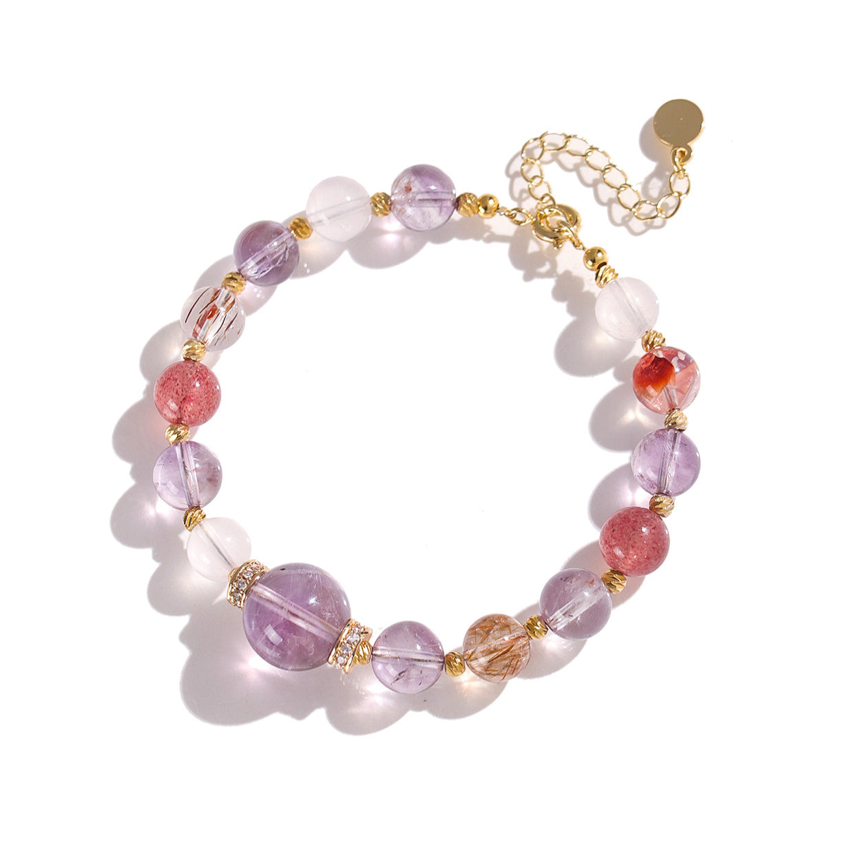 Planderful Fortune's Favor Bracelet – Elegant Strawberry Crystal Design