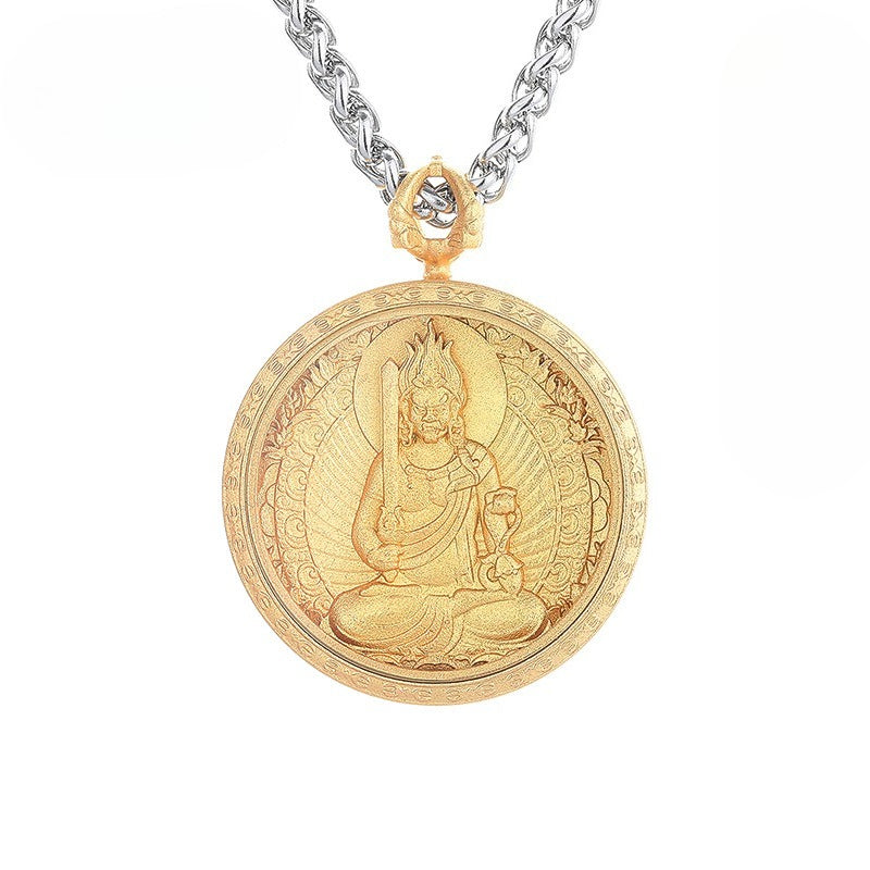 Steel Necklace – Luxury Bodhisattva Zodiac Pendant