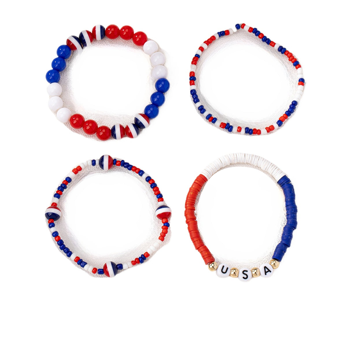Planderful Vienna Verve Bracelet Set – Stylish American Independence Day Design