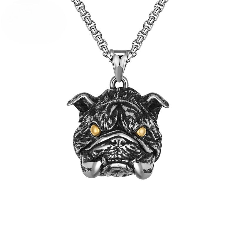 Steel Necklace – Statement Bulldog Pendant For Men Gift For Him Planderful Everyday Genie