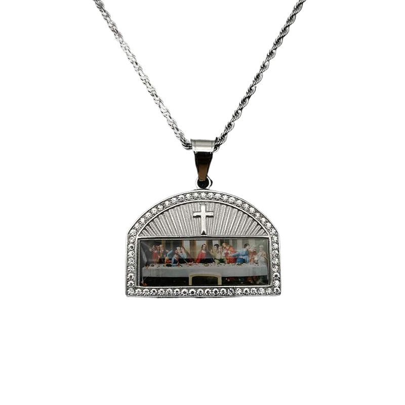Planderful Thirteen Apostles Pendant Necklace Gold Plated Zircon For Women Everyday Genie Collection