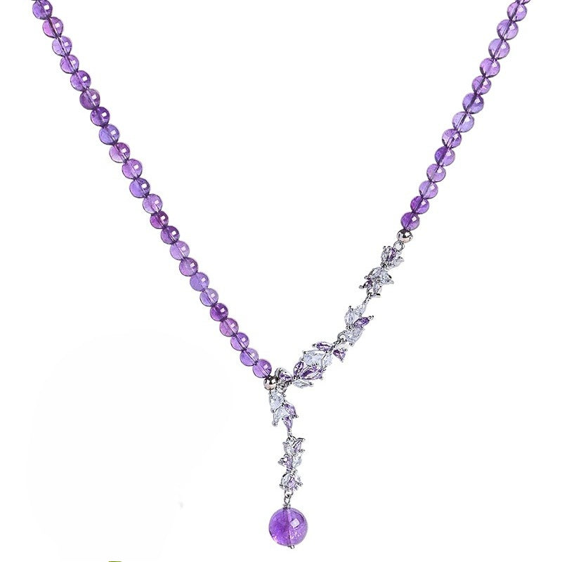 Amethyst Crystal Butterfly Necklace