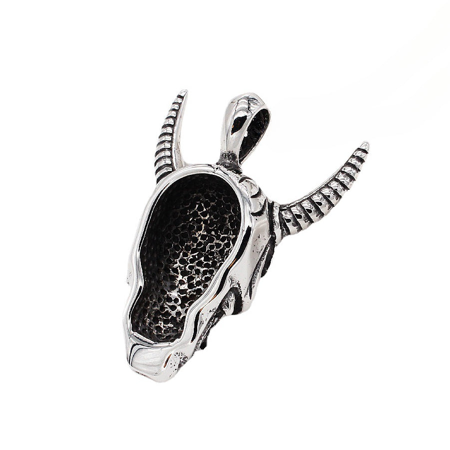 Prajna Longhorn Monster Titanium Steel Pendant for Men