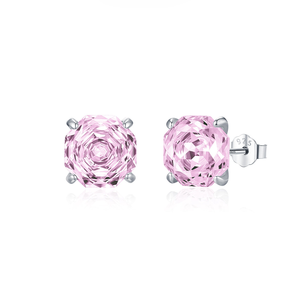 Planderful Everyday Genie Earrings – Elegant Pink Rose Cut Zircon Design