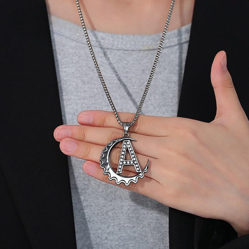 Letter Diy Stainless Steel Pendant Necklace