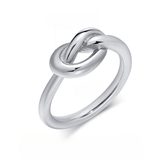 Titanium Steel Ring Stainless Steel Knotted Ring for Women