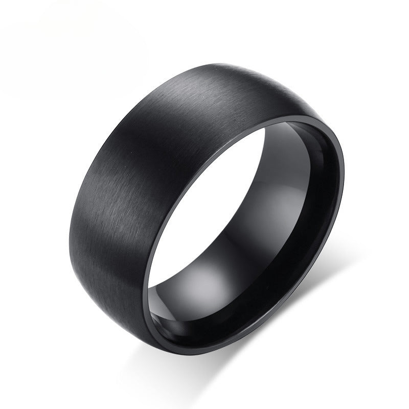 Cross-Border Jewelry Matte Brushed Men's Rings Wholesale