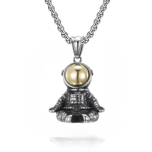 Personality Steel Gold Astronaut Men's Pendant Jewelry