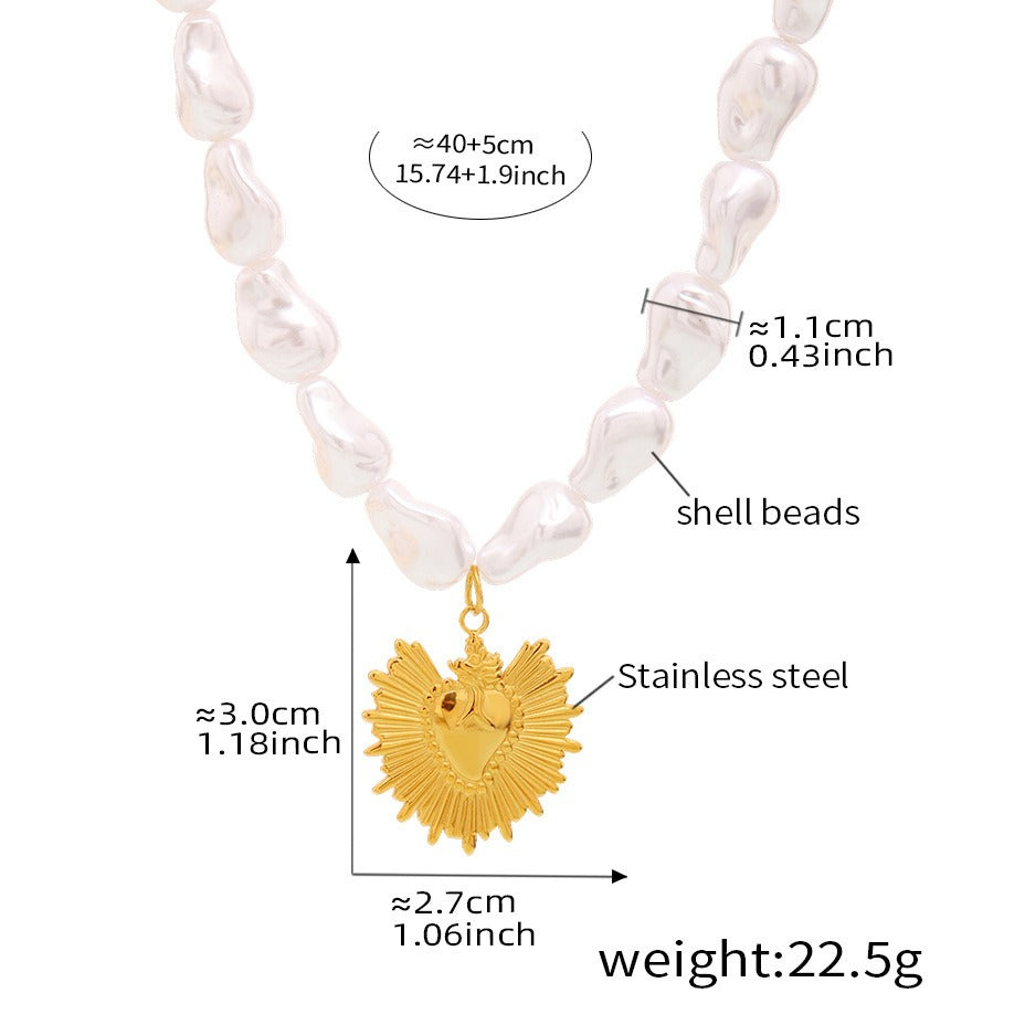 Planderful Clavicle Necklace Baroque Starfish Ocean Women