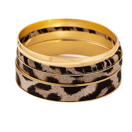 Planderful Vienna Verve Bracelet Set – Stylish Leopard Print Design