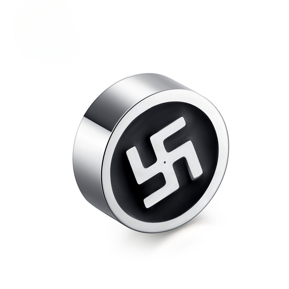 Titanium Steel Double-Sided Magnet Stud Earrings for Men