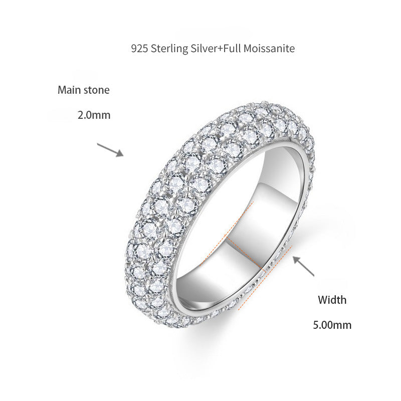 Cross-Border Independent Station Hot Sale Couple S925 Silver Ring
