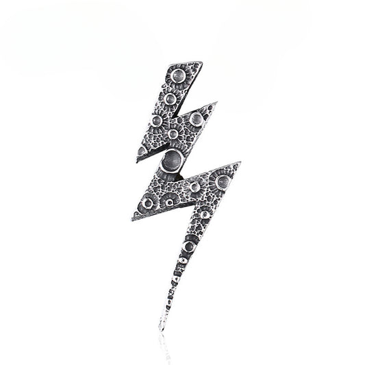 Titanium Steel Lightning Pendant for Men - Retro European and American Style Stainless Steel Jewelry Wholesale