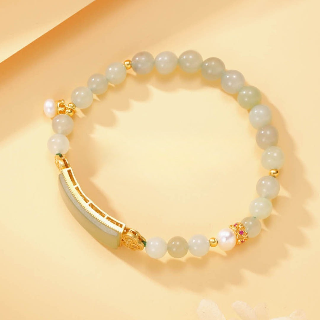 Vintage Hetian 925 Sterling Silver Women's Bracelet